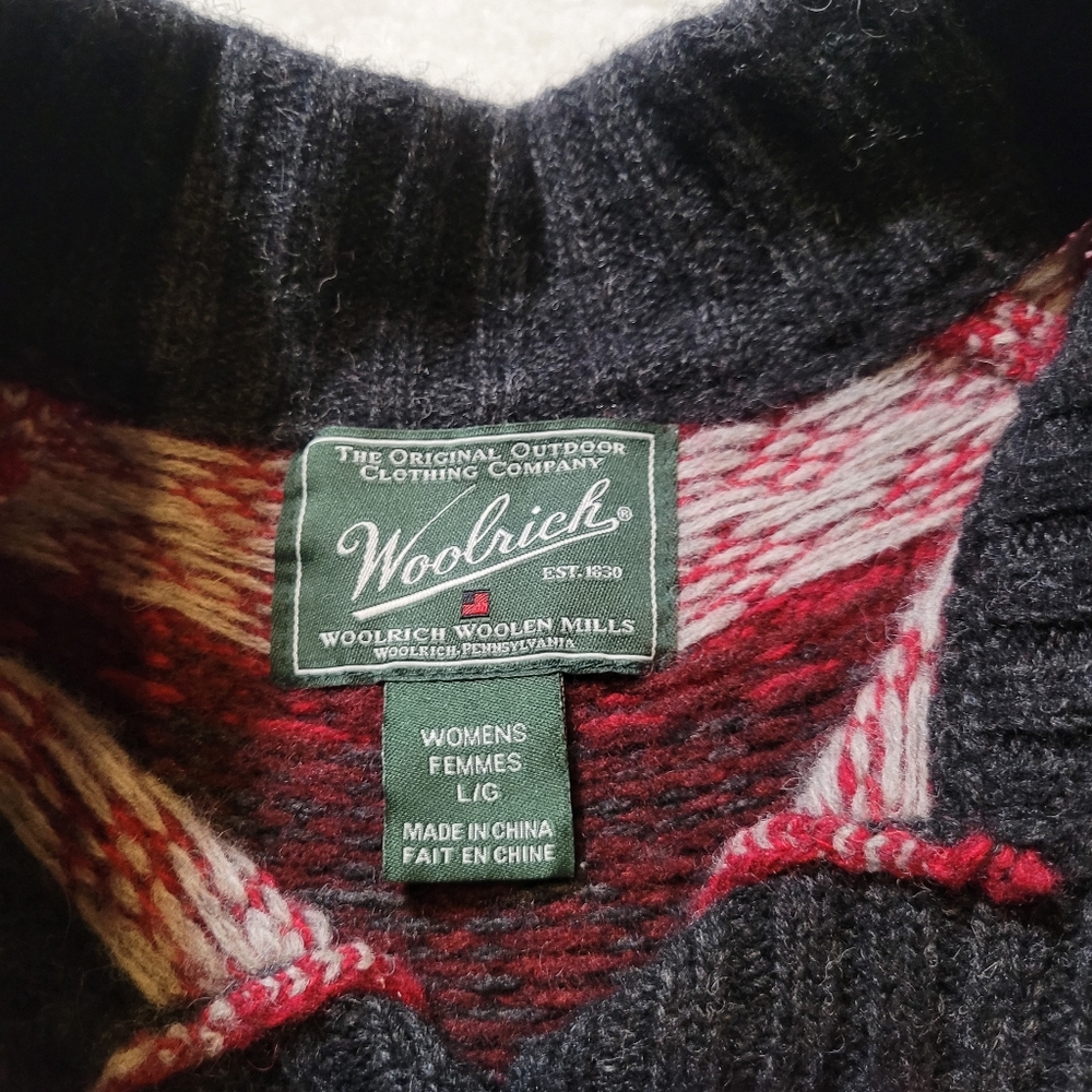 Woolrich Cute Sheep Cardigan Sz L - Picture 4 of 7